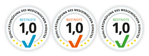 Hygge Betreuung hat die Bewertung durch den Medizinischen Dienst in Leipzig, Halle (Saale) und Leverkusen jeweils mit Bestnote 1,0 bestanden.