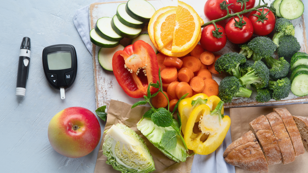 Gesunde Ernährung bei Diabetes, viel Gemüse.